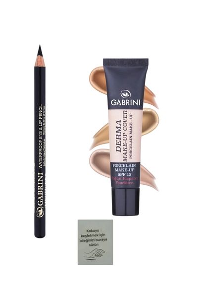 Gabrini Number 1 Eye Pencil + Derma Foundation + Swan Card Gift