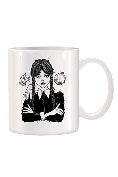 OEM Cana albă personalizată cu Wednesday, The Addams Family, INOVATIX. 330 ml