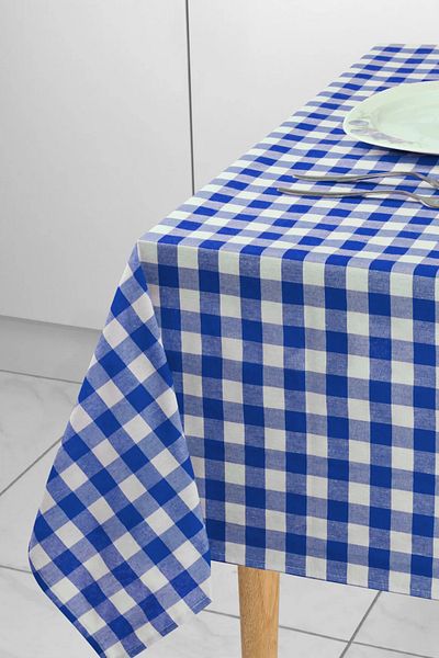 CANDAN ÇEYİZ 170x170 cm Față de masă până la 2 pătrate, model Gingham, potrivită pentru grădină și picnic