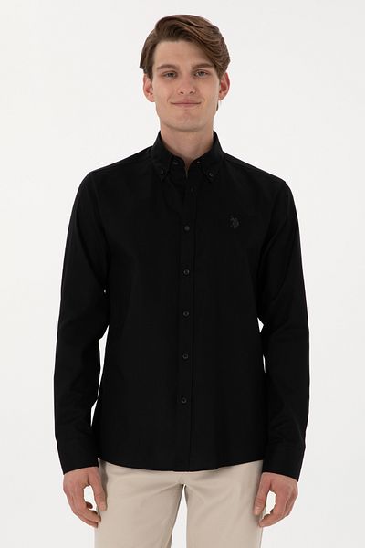 U.S. Polo Assn. База. Поло Асоциация Риза с дълъг ръкав Slim Fit от 100% памук 2083199