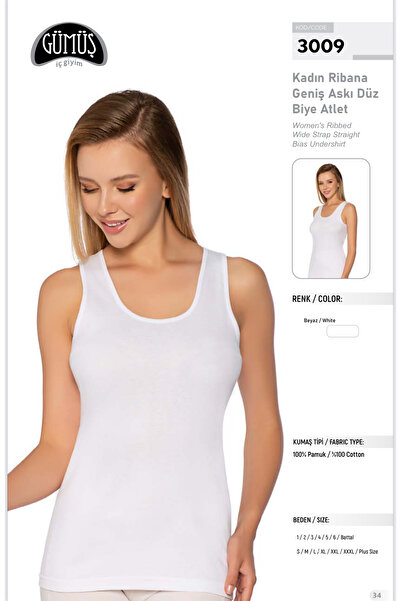 Gümüş İç Giyim Women's Thick Strap Athlete Cotton Silver Brand