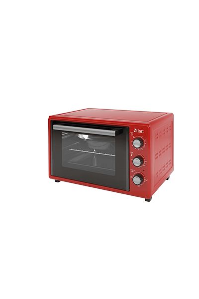 Zilan Cuptor electric Zln5322 Gusto, capacitate 35l, temperatură maximă 250°C, temporizator, putere 1800w, roșu