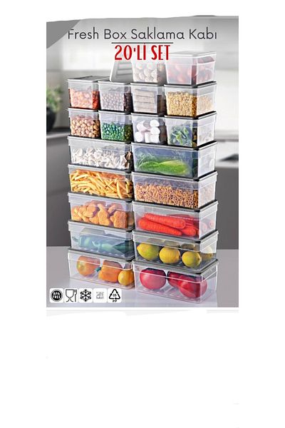 VİZYON Refrigerator Organizer Set Refrigerator Organizer Ice Box Storage Container Microwave Container