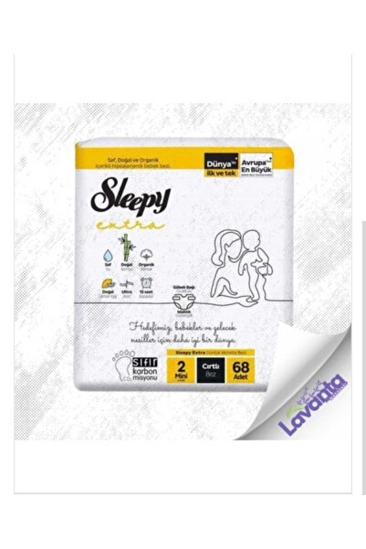 Sleepy Extra Günlük Aktivite Ekonomik Paket Bebek Bezi 2 Numara Mini 68 Adet