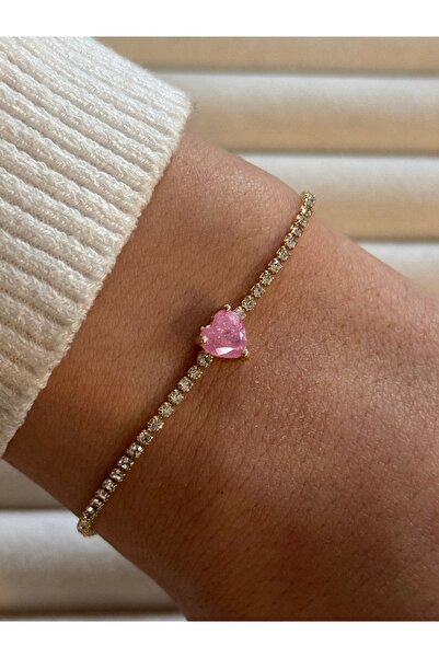 ESMECO Pink Heart Detail Waterway Bracelet