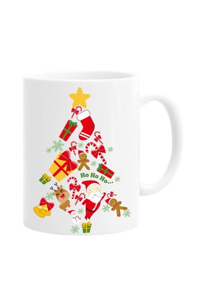 OEM Cană albă personalizată „ho Ho Ho”, Inovatix®. 330 ml