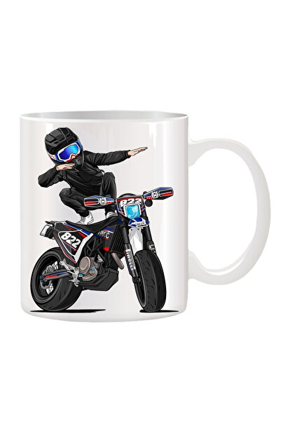 OEM Cană albă personalizată Motociclist, INOVATIX. 330 ml