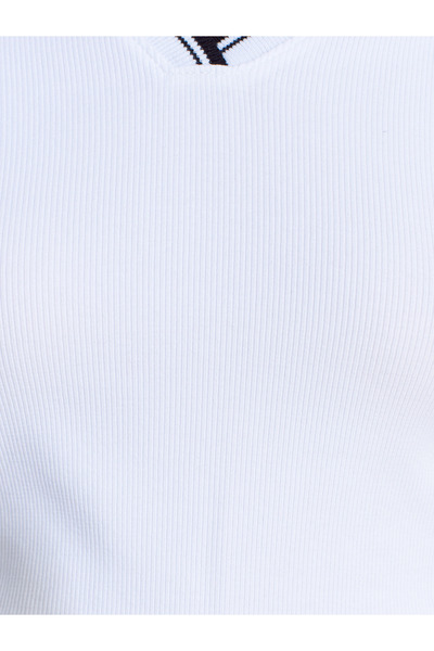 Dilvin 31687 Μπλουζάκι Polo Neck-Λευκό