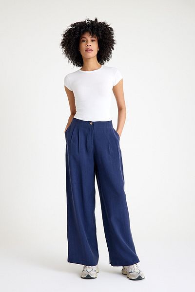 QANU Violet Trousers Navy Blue