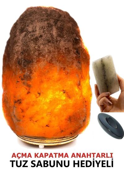 TUZSHOP Çankırı Kaya Tuzu 3/4 Kg Tuz Gece Lambası Açma Kapatma Anahtarlı