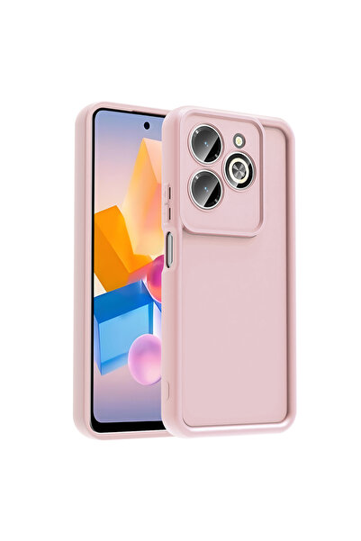 m.tk moveteck İnfinix Hot 40 Pro Kılıf Yumuşak Renkli Lansman Silikon Kamera ...