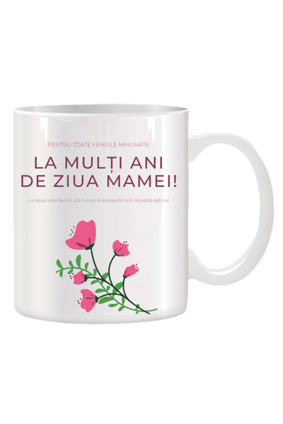 OEM Cana albă personalizată „La mulți ani de Ziua Mamei”, INOVATIX. 330 ml