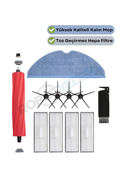 robotyedek Set de filtru Hepa negru Roborock S7 și perie de schimb pentru mop...