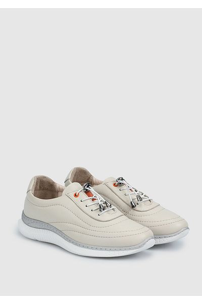 Eclipse Beige Leather Women's Sneakers