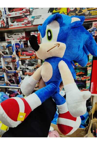 Hepsilazım Sonıc Peluş 45 Cm Büyük Boy Oyuncak Sonic Yurtdışı Sonik Hediye Paketli