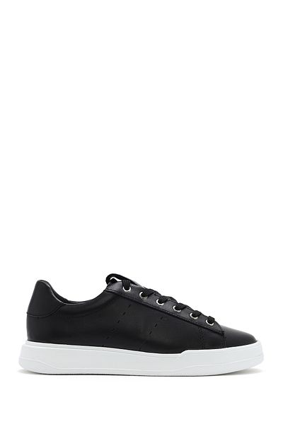 Derimod Men's Black Lace-Up Leather Sneaker 25Sfd 707518