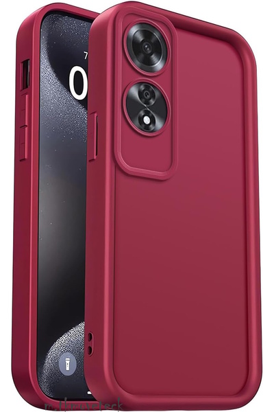 m.tk moveteck Oppo Reno A60 Case Soft Colorful Launch Silicone Camera Protected Protruding Thick Edges 3D Coffe
