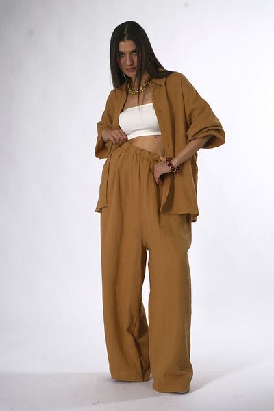ABBRA Women's 100% Cotton Soft Textured Suit