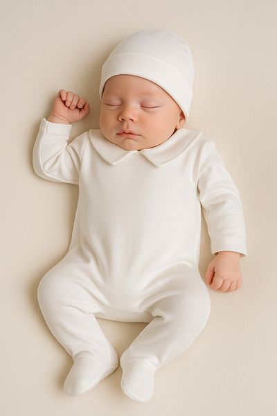 Mert Baby Jumpsuit and Hat Set - Cılbiyeli