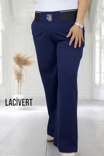 yagmurberen Full Lycra Waist Thick Elastic High Waist Scuba Fabric Plus Size Pants