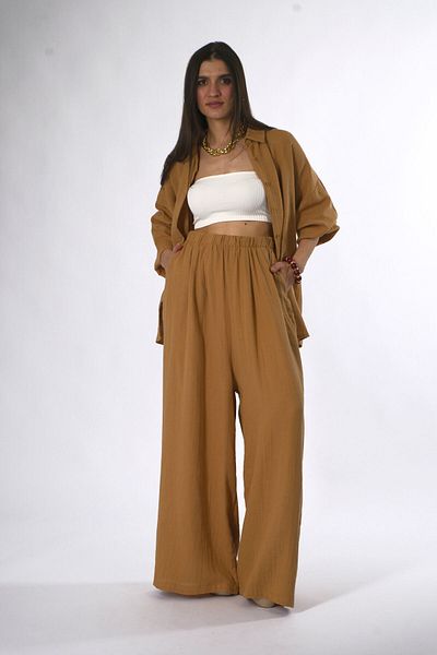 ABBRA Women's 100% Cotton Soft Textured Suit