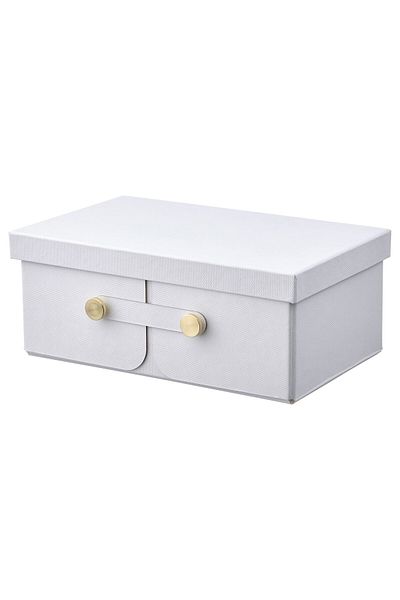 IKEA SPINNROCK Box with compartments, white, 25 x 16 x 10 cm