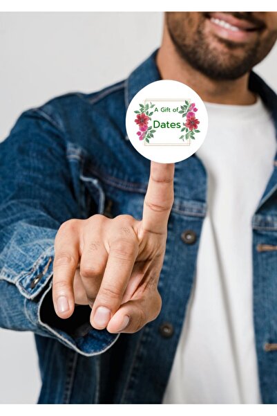 CASALINGHI İngilizce Hurma Hediyesi Sticker A Gift of Dates Umre Hajj Yuvarla...