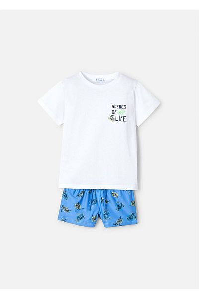 MAYORAL Tricou cu protecție solară pentru băiat Costum de baie alb-albastru 3601