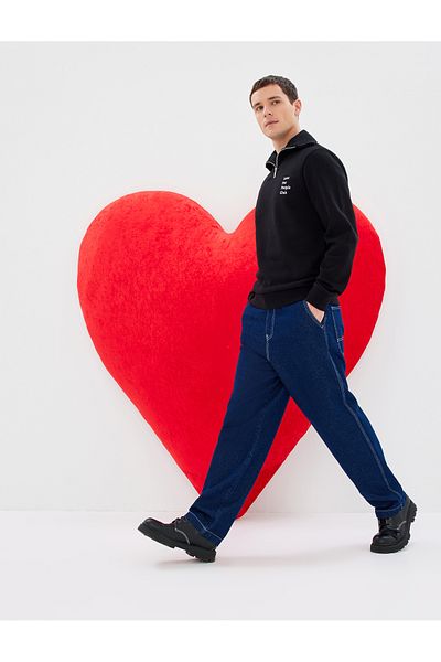 Koton New Season Loose Denim Trousers Cargo Pocket Buttoned