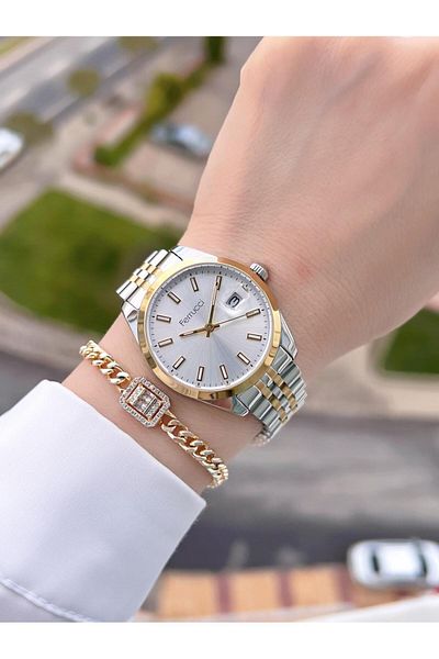 Ferrucci Steel Cord 2 Year Warranty Reinforced Dial Waterproof Women Wrist Watch Bfc.03298.05