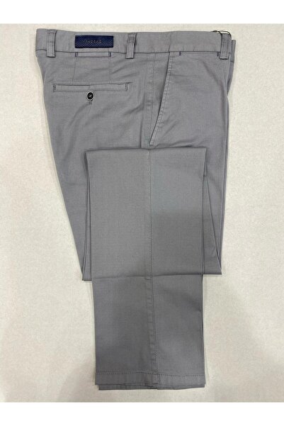RATEKS Wide Cut Honeycomb Woven Side Pocket Summer Fabric Men's Trousers Maserati Gray