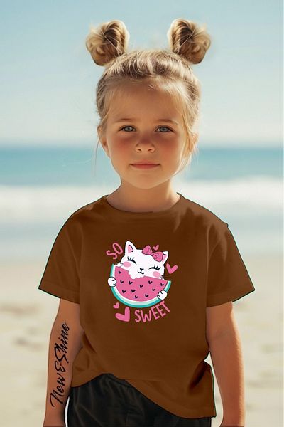 New Shine ДЕТСКА ТЕНИСКА С ГОЛЯМ РАЗМЕР С ПРИНТ SO SWEET