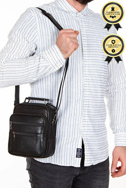 CERFF LEATHER CLUP حقيبة ألفا كلوب من الجلد الطبيعي (متوسطة) 15.5*19.5 سم)