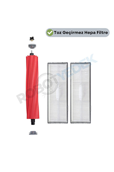 robotyedek Perie de schimb compatibilă Roborock S7 Black și filtru Hepa - 3 b...