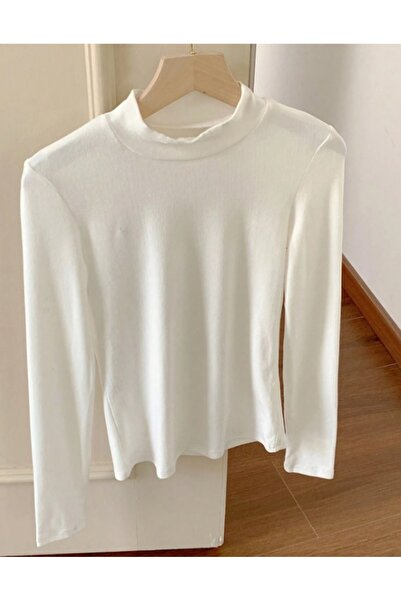 LADY HAZAL White Body Slimfit Soft Touch Interlock Tank Top Blouse