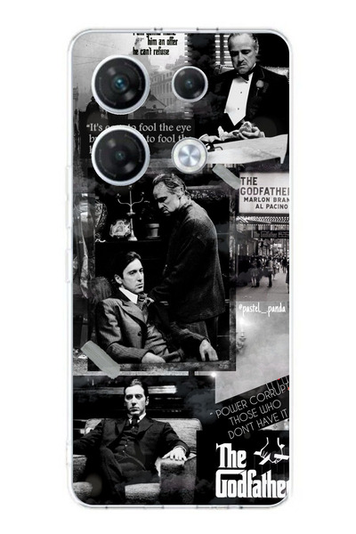 TechTree Infinix GT 20 Pro Uyumlu The GodFather Baba Film Tasarımlı Şeffaf Si...