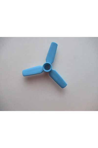 LEGO Moc Accessory Propeller - 3 Blade Medium Size Blue Propeller (2 Pieces)