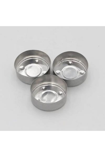 MIBRU Set of 50 Small Empty Candle Tins 38x14mm for Storage, Crafts, Slime & DIY Use