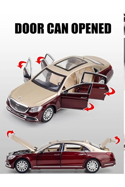 OYUNCAKSAHİLİ Mercedes Benz S600 Maybach Tarz Araba Dıecast 1.24 Koleksiyon M...