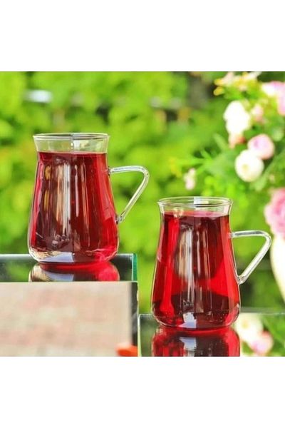 Yenigeldi Glass Tea Cup with 6 Handles