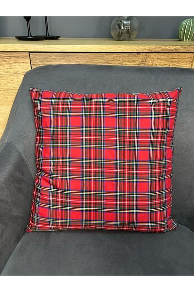 Angels' Collection Plaid Throw Pillow Cover Single