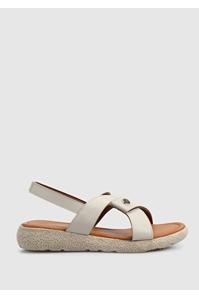 Eclipse Бежеві жіночі плоскі босоніжки