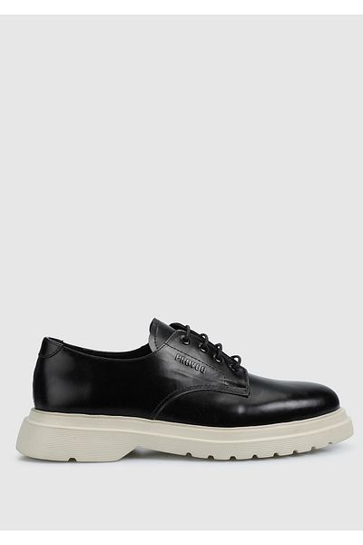 Provoq Men's Black Leather Shoes