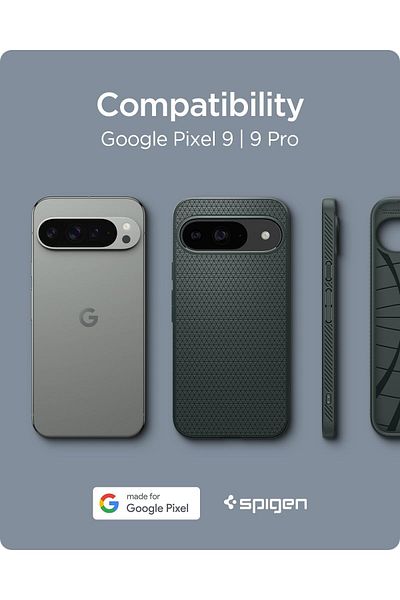 Spigen Liquid Air designed for Google Pixel 9 case Pixel 9 PRO case cover - Abyss Green