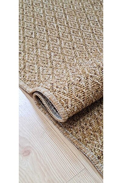 New Color Naturel(SAÇAKLI) Jüt Hasır Model Yıkanabilir Toz Bırakmaz