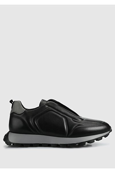 Provoq Siyah Deri Erkek Sneaker