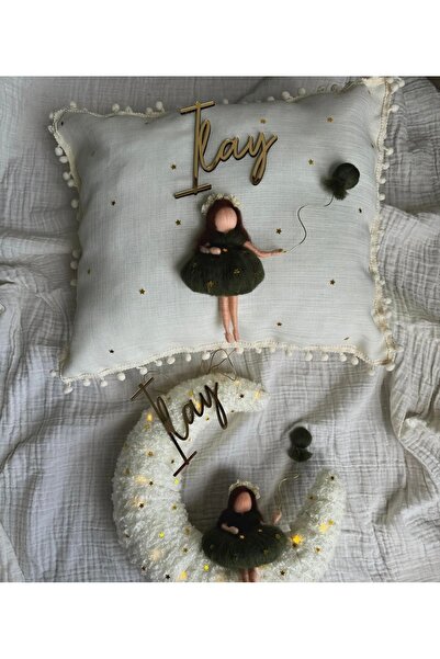 Tasarım 2li set, bebek kapı süsü, bebek takı yastığı