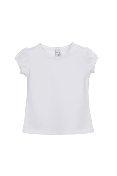 LOVETTI White Snap-on Null Collar and Watermelon Sleeve T-shirt for Baby Girl
