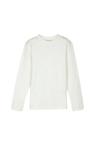 LOVETTI UniSex Children'S T-Shirt - Ecru, Zero Collar, Long Sleeve