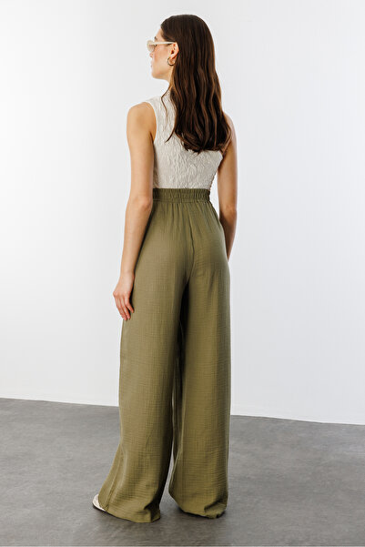 GENIUS STORE Muslin Palazzo Γυναικείο Παντελόνι MUSLIN-PANTS